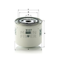 Фильтр масляный MANN-FILTER W 917