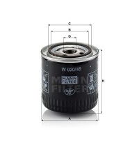 Фильтр масляный MANN-FILTER W 920/45