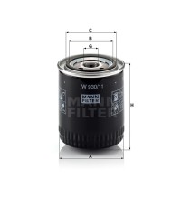 Фильтр масляный MANN-FILTER W 930/11