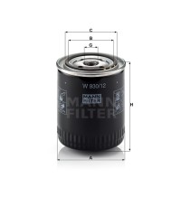 Фильтр масляный MANN-FILTER W 930/12