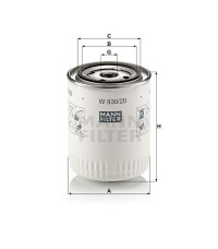 Фильтр масляный MANN-FILTER W 930/20
